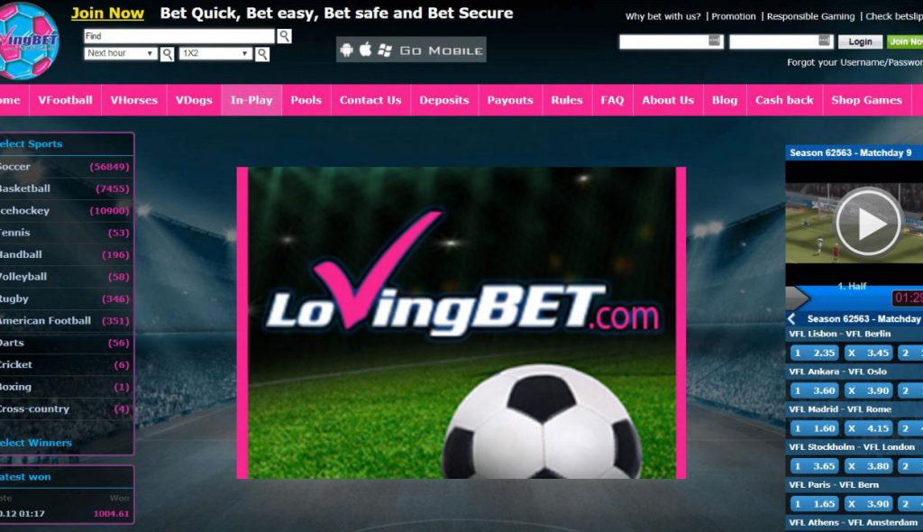 LovingBet online sports betting